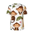 thumbnail image 1 of Rocae Monkeys Swinging from Palms for Breathable Men's Baseball T-Shirt Fashionable Casual Baseball Jersey, Moisture-wicking Sportswear X-Large, 1 of 9