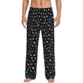 thumbnail image 1 of Rocae Multi-Colored Stars Mens Pajama Pants Pj Pants Mens Lounge Pants-XX-Large, 1 of 6