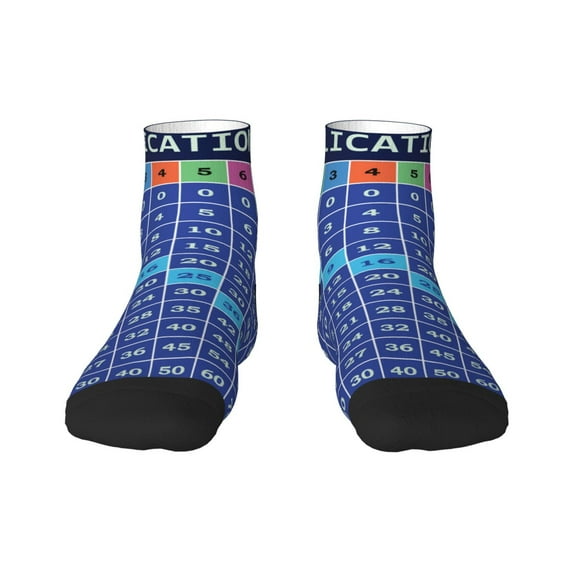 Rocae Multiplication Table for Premium Adult Socks,Comfortable, Breathable, and Durable Socks, Perfect for Everyday Wear
