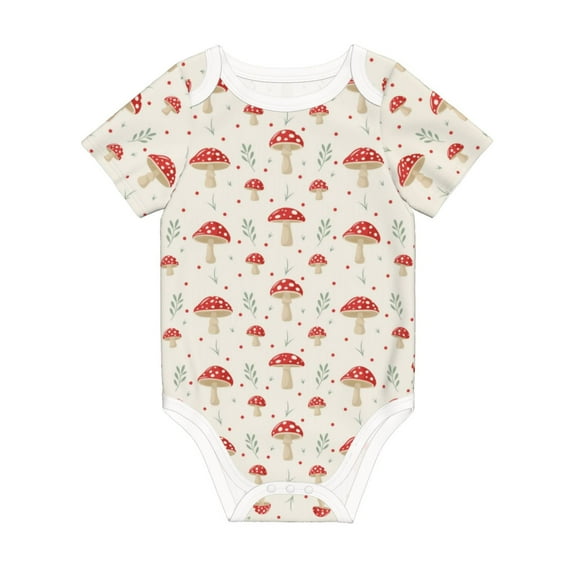 Rocae Mushroom for Baby Climbing Clothes Soft Baby Romper for Active Infants Comfortable and Breathable Crawling Jumpsuit Unisex Baby Outfit 18 Months