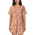 thumbnail image 1 of Rocae Mushroom for Two Piece Sleepwear Pajamas Sets for Women Soft Short-Sleeved Pjs with Lounge Shorts Small, 1 of 9