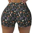thumbnail image 1 of Rocae Mushroom for Women's Quick-Dry Running Shorts,Ladies Active Athletic Apparel Yoga Workout Gym Running Volleyball Spandex Shorts X-Large, 1 of 9