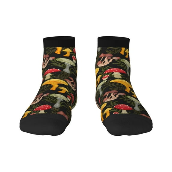 Rocae Mushrooms And Fern Stems for Premium Adult Socks,Comfortable, Breathable, and Durable Socks, Perfect for Everyday Wear