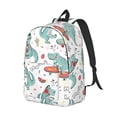 thumbnail image 1 of Rocae Music Lover Dinosaur for Durable Canvas Backpack Leisure Large Bag Travel Rucksack Multi-function Backpack Small, 1 of 1