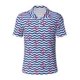 thumbnail image 1 of Rocae Nautical Anchors for Men's Short Sleeve Polo Shirt, Quick Drying Performance Moisture Wicking Sports Men's Golf Shirt Large, 1 of 9
