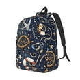 thumbnail image 1 of Rocae Nautical for Durable Canvas Backpack Leisure Large Bag Travel Rucksack Multi-function Backpack Small, 1 of 8