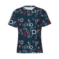 thumbnail image 1 of Rocae Navy Blue Geometric for Men's Moisture-Wicking Crew Tee - T-Shirt for Sports, Outdoor Activities, and Casual Wear3X-Large, 1 of 9