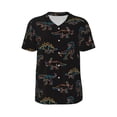 thumbnail image 1 of Rocae Neon Dinosaur for Breathable Men's Baseball T-Shirt Fashionable Casual Baseball Jersey, Moisture-wicking Sportswear Medium, 1 of 9