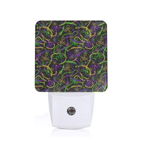 Rocae Neon Mardi Gras for 0.5W Plug in Night Light, Dusk to Dawn, Bright Nightlight Auto-On/Off-EU