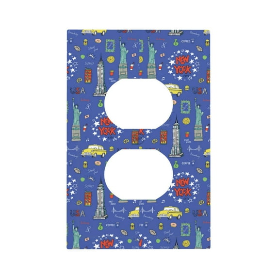 Rocae New-York City for Decorator Light Switch or Receptacle Outlet Wall Plate,Polycarbonate Thermoplastic-Style S
