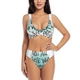 thumbnail image 1 of Rocae Not All Who Wander Are Lost1 for Bikini Set for Women Two Piece Sexy High Swimsuits Split Crossover Bikini XX-Large, 1 of 9