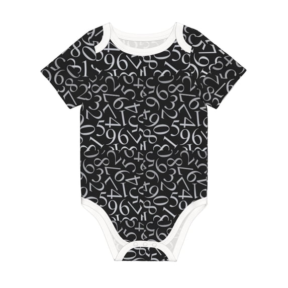Rocae Numbers for Baby Climbing Clothes Soft Baby Romper for Active Infants Comfortable and Breathable Crawling Jumpsuit Unisex Baby Outfit 9M