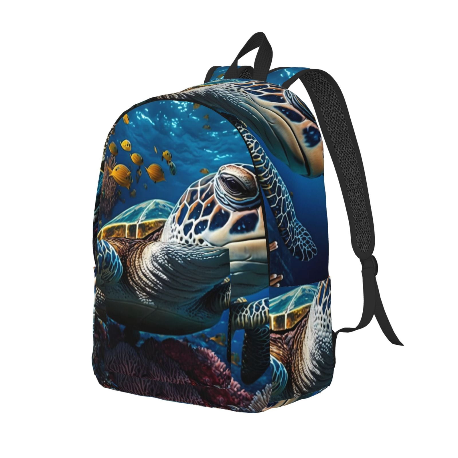 Rocae Ocean Coral Turtle for Canvas College Laptop Backpack for Men ...