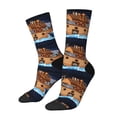 thumbnail image 1 of Rocae Ocean Scene with Noah's Ark for Adult Socks Casual Athletic Stretchy Loose Socks for Women Men Non-Slip Middle Tube Socks, 1 of 6