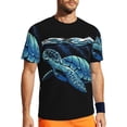 thumbnail image 1 of Rocae Ocean Turtle for Men's Mesh Quick-Dry Short Sleeve Workout T-Shirt,Mens Crew Neck Tee Lightweight Soft Classic T Shirts 3X-Large, 1 of 9
