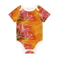 thumbnail image 1 of Rocae Orange Flower Psychedelic for Baby Climbing Clothes Soft Baby Romper for Active Infants Comfortable and Breathable Crawling Jumpsuit Unisex Baby Outfit 9M, 1 of 8