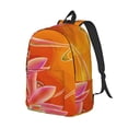 thumbnail image 1 of Rocae Orange Flower Psychedelic for Durable Canvas Backpack Leisure Large Bag Travel Rucksack Multi-function Backpack Medium, 1 of 1