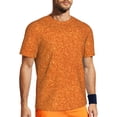 thumbnail image 1 of Rocae Orange Glitter for Men's Mesh Quick-Dry Short Sleeve Workout T-Shirt,Mens Crew Neck Tee Lightweight Soft Classic T Shirts 6X-Large, 1 of 9