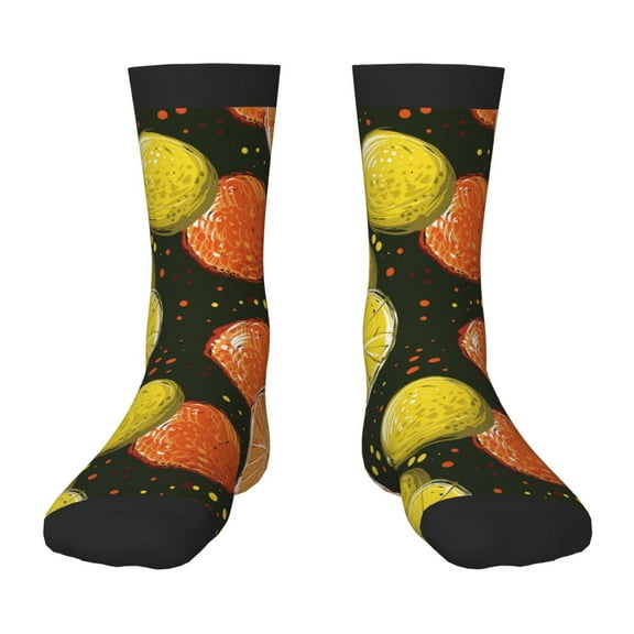 Rocae Orange Lemon for Girls Boys Crew Socks,Children's Socks, Kids Socks, Toddler Socks: Daily Wear with Kids School Uniform