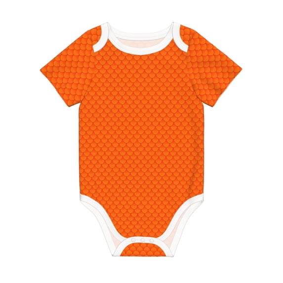 Rocae Orange Scales for Baby Climbing Clothes Soft Baby Romper for Active Infants Comfortable and Breathable Crawling Jumpsuit Unisex Baby Outfit 3 Months