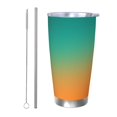 thumbnail image 1 of Rocae Orange To Teal Gradient1 for 20 Ounces Stainless Steel Insulted Tumbler Car Cup Drink Mug Inspirational Graduate Present-Straw Two-piece Set, 1 of 8
