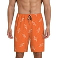 thumbnail image 1 of Rocae Orange lightning for Men's Soft Sleep Pajama Shorts, Waistband and Pockets-4X-Large, 1 of 6