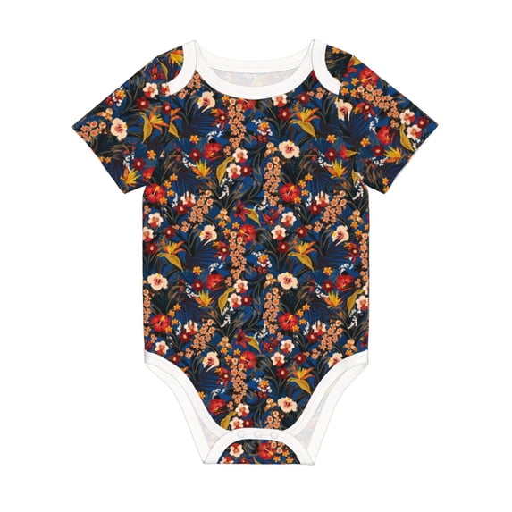 Rocae Vintage Floral for Baby Climbing Clothes Soft Baby Romper for Active Infants Comfortable and Breathable Crawling Jumpsuit Unisex Baby Outfit 18 Months