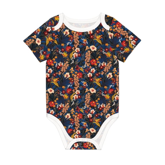 Rocae Orchids Flowers for Baby Climbing Clothes Soft Baby Romper for Active Infants Comfortable and Breathable Crawling Jumpsuit Unisex Baby Outfit