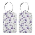 thumbnail image 1 of Rocae Orchids Flowers for Leather Luggage Baggage Tags ID Label Privacy Cover ID Label with Stainless Steel Loop and Address Card, 1 of 5