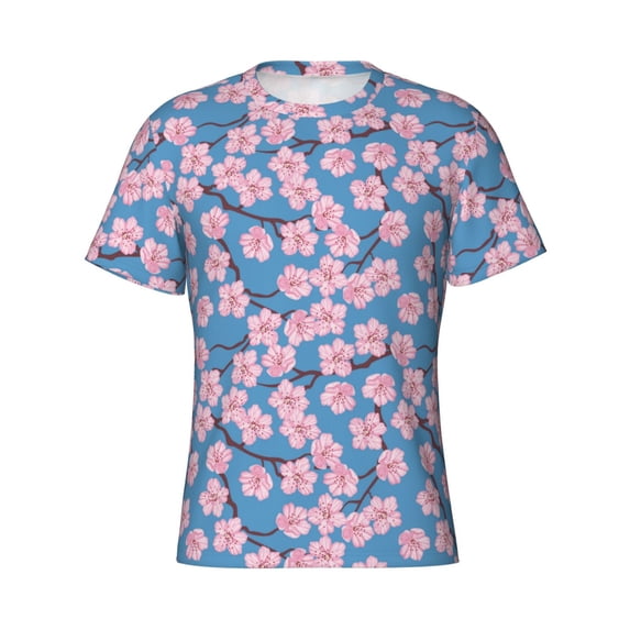 Rocae Orchids Flowers for Men's Moisture-Wicking Crew Tee - T-Shirt for Sports, Outdoor Activities, and Casual WearSmall