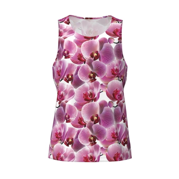 Rocae Orchids Flowers for Men's Workout Tank Top Men's Running Tank Top Dry Fit Athletic Workout Tank TopsXX-Large