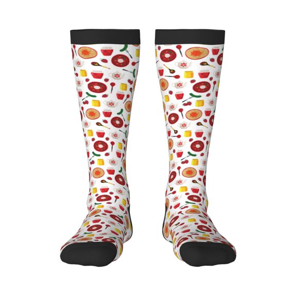 Rocae Oriental Cuisine for Novelty Casual compression Socks For Women Men Contrast Color Stockings