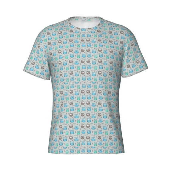Rocae Owl for Men's Moisture-Wicking Crew Tee - T-Shirt for Sports, Outdoor Activities, and Casual Wear