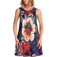 thumbnail image 1 of Rocae Paisley2 for Sleeveless Dresses Summer Casual Ruffle Sleeveless Cute Crew Neck Flowy Dress with Pockets, 1 of 7