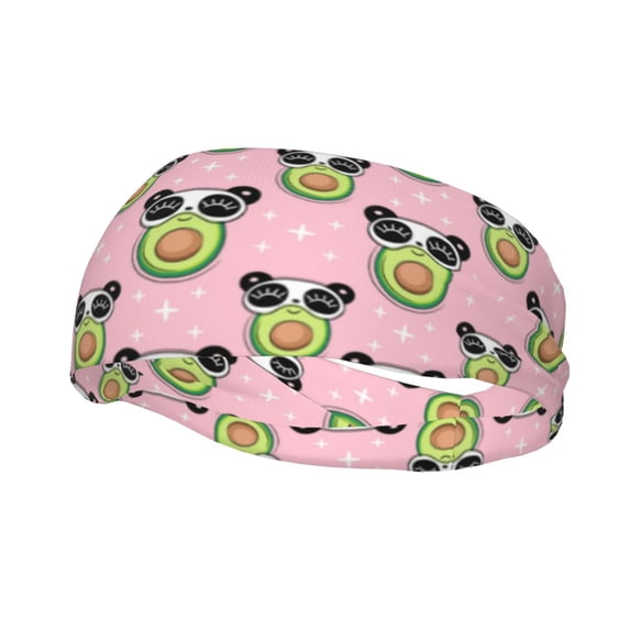 Rocae Panda Avocado for Sweatbands Sports Headband for Men and Women,Fashion Sweat Bands Headbands for Running,Cycling,Football, Yoga, Fitness