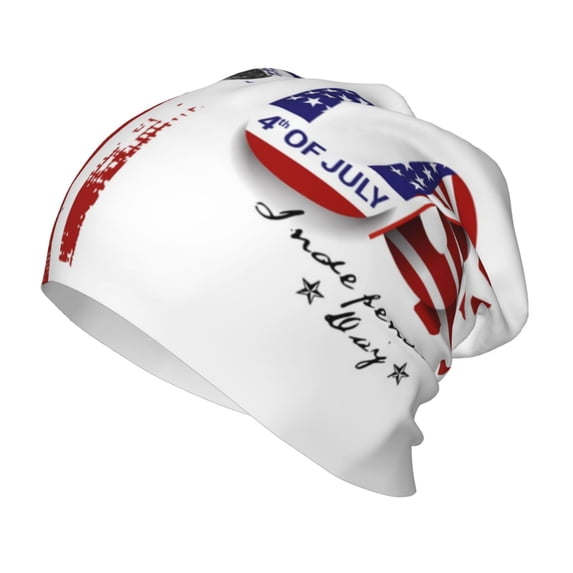 Rocae Patriotic Skull Art for Kids Winter Beanies Weather Hats Boys Girls