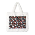 thumbnail image 1 of Rocae Paw And Bones or Plush Underarm Bag White Furry Purse Handbag for Autumn and Winter, 1 of 7