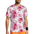 thumbnail image 1 of Rocae Peonies And Roses for Men's Mesh Quick-Dry Short Sleeve Workout T-Shirt,Mens Crew Neck Tee Lightweight Soft Classic T Shirts X-Large, 1 of 9