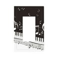 thumbnail image 1 of Rocae Piano Keys With Musical Notes for Decorator Light Switch or Receptacle Outlet Wall Plate,Polycarbonate Thermoplastic-Style U, 1 of 6