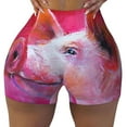 thumbnail image 1 of Rocae Pig for Women's Quick-Dry Running Shorts,Ladies Active Athletic Apparel Yoga Workout Gym Running Volleyball Spandex Shorts, 1 of 9