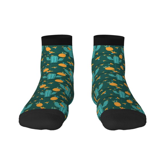 Rocae Pineapple And Cactus for Premium Adult Socks,Comfortable, Breathable, and Durable Socks, Perfect for Everyday Wear