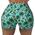 thumbnail image 1 of Rocae Pineapple Sea Turtle for Women's Quick-Dry Running Shorts,Ladies Active Athletic Apparel Yoga Workout Gym Running Volleyball Spandex Shorts X-Large, 1 of 9