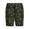thumbnail image 1 of Rocae Pineapples for Men's Soft Sleep Pajama Shorts, Waistband and Pockets, 1 of 9