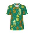 thumbnail image 1 of Rocae Pineapples1 for Breathable Men's Baseball T-Shirt Fashionable Casual Baseball Jersey, Moisture-wicking Sportswear XX-Large, 1 of 9