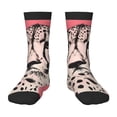 thumbnail image 1 of Rocae Pink Cheetah Art for Girls Boys Crew Socks,Children's Socks, Kids Socks, Toddler Socks: Daily Wear with Kids School Uniform, 1 of 5