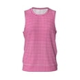 thumbnail image 1 of Rocae Pink Gingham for Men's Basketball Jersey Lightweight and Breathable Athletic Tank Top,Quick-Drying Sports Jersey XX-Large, 1 of 9