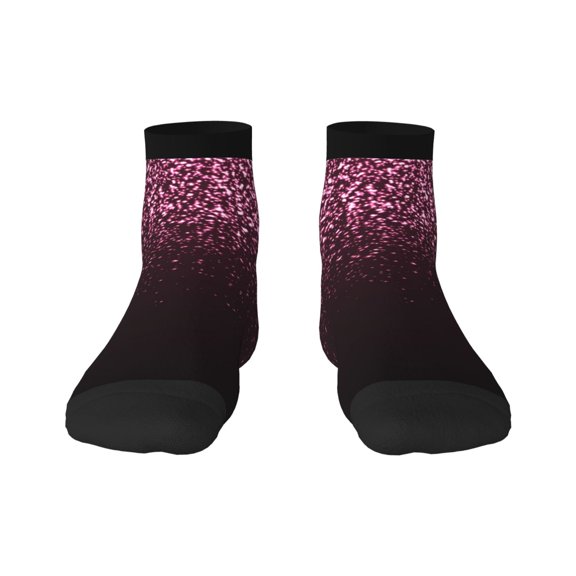 Rocae Pink Glitter Sparkles A for Premium Adult Socks,Comfortable, Breathable, and Durable Socks, Perfect for Everyday Wear
