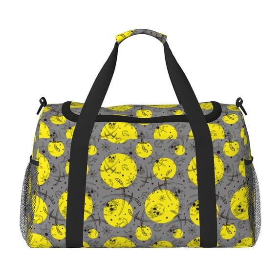 Rocae Pirate Skulls Print Hand Travel Bag Travel Duffel Bag and Fitness Bag, Women's Waterproof Weekend Tote, Men's Travel and Fitness Essentials