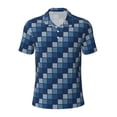thumbnail image 1 of Rocae Pixel Grid for Men's Short Sleeve Polo Shirt, Quick Drying Performance Moisture Wicking Sports Men's Golf Shirt 4X-Large, 1 of 9