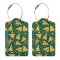 thumbnail image 1 of Rocae Pizza for Leather Luggage Baggage Tags ID Label Privacy Cover ID Label with Stainless Steel Loop and Address Card, 1 of 5